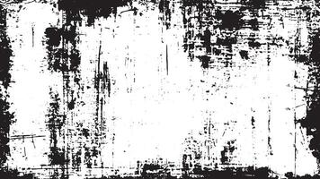 High-Contrast Black Grunge and Noise Texture on White Surface for Monochrome Background and Overlay Design. vector