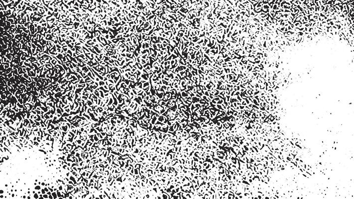 High-Detail Black Noise and Grunge Texture on White Background for Monochrome Overlay and Background Design.