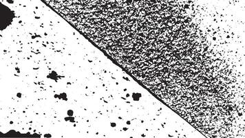 White Background with Black Distressed Grunge and Noise Texture for Monochrome Overlay and Background Use. vector