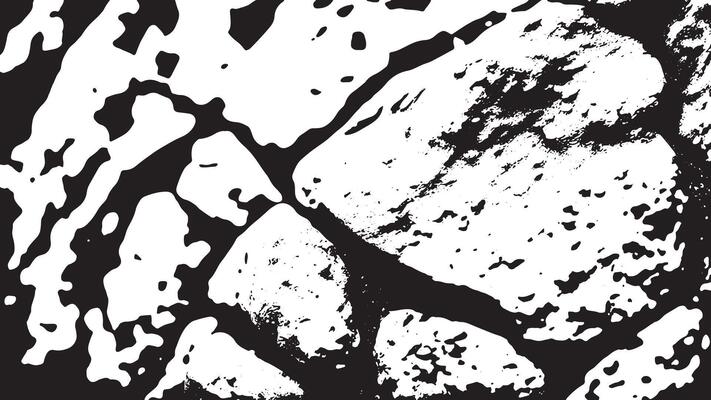 Chalky Black Distress Texture on a Crisp White Background for High-Resolution Design