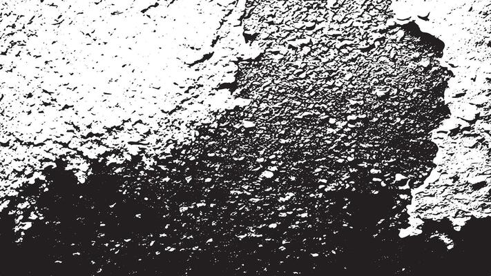 Intense Grunge Texture on Cement Plaster Wall Monochrome Distressed Design for Black and White Background Overlays