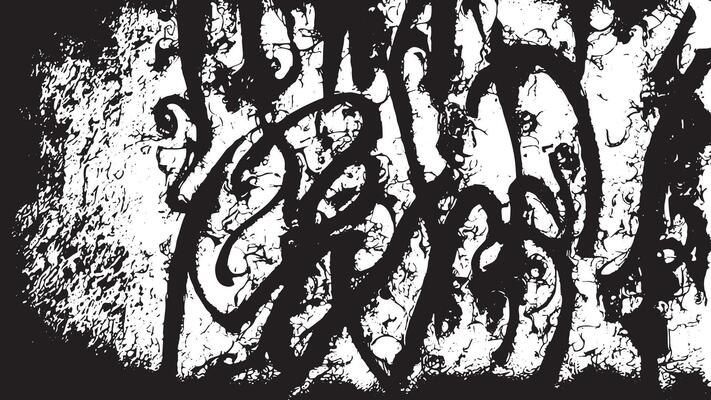 Raw Black Grunge Patterns on a White Background for Textural Overlays and Design