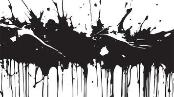 black paint splashes on pure white background. Monochrome, overlay background and texture. Black and white background texture for overlay. vector
