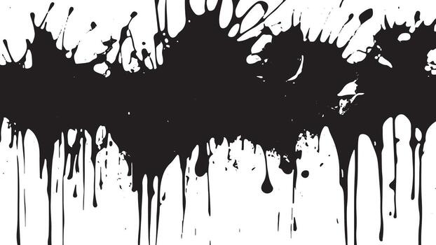 negro pintar salpicaduras en puro blanco antecedentes. monocromo, cubrir antecedentes y textura. negro y blanco antecedentes textura para cubrir. vector
