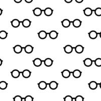 Glasses seamless pattern. Flat hipster style. Can be used for wallpaper, pattern fills, web page backgrounds. monochrome illustration. vector