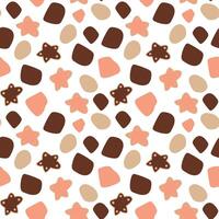 Modern Geometry seamless patter. Seamless texture with cut out shapes. Playful background in retro style with different forms and shapes vector