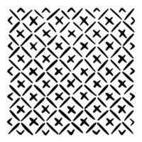 Black and white geometric cross pattern design vector