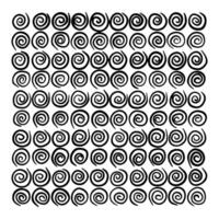 Black and white spiral swirl pattern design vector