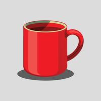 red mug design vector