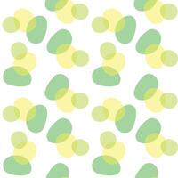 Abstract seamless pattern with overlapping organic shapes in green and yellow hues. vector