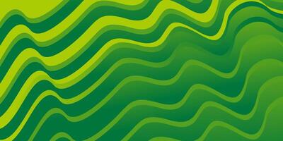 Green gradient wavy background vector