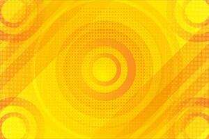 Yellow abstract gradient background circle shape vector