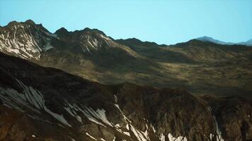 A view of a mountain range from a distance video