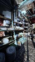 Assorted Plates Displayed on Shelf video