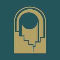 Aesthetic architecture elements logotype design. Modern abstract art. For badges, labels, business identity vector