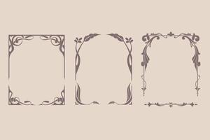 Hand drawn decorative frames vector