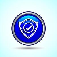 Shield Icon Button Design Illustration. Security, Protection Icon4 vector