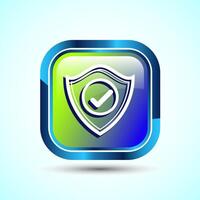 Shield Icon Button Design Illustration3 vector