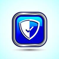Shield Icon Button Design Illustration. Security, Protection Icon2 vector