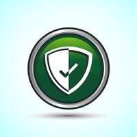 Shield Icon Button Design Illustration. Security, Protection Icon3 vector