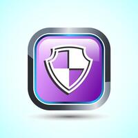 Shield Icon Button Design Illustration2 vector