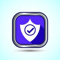 Shield Icon Button Design Illustration. Security Icon4 vector