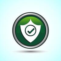 Shield Icon Button Design Illustration. Security Icon vector