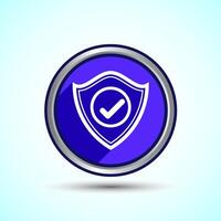 Shield Icon Button Design Illustration. Security, Protection Icon6 vector