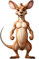 Whimsical Kangaroo Cartoon for Art Projects. . png