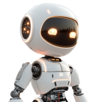 Charming Robot with Twinkling Lights on Clear Backdrop png