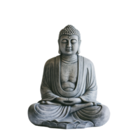 Serene Buddha Statue Tranquil Elegance on a Clear Canvas png