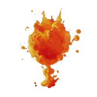 Colorful Cartoon-Style Explosion on Transparent Background A vibrant and dynamic burst of shapes and colors creating a striking explosion effect, perfect for lively and imaginative designs. png