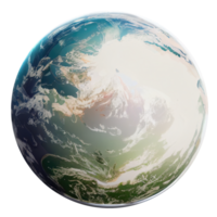 Stunning Realistic Earth Render Crystal-clear Globe on Transparent Canvas png