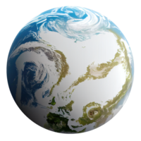 Vivid Depiction of Earth Stellar Realism Against Clear Canvas png