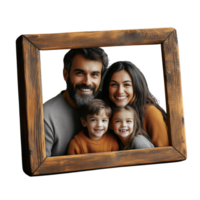 A family of four is smiling for the camera png