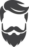 a man with a beard and mustache on a white background vector