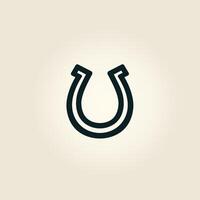 a horseshoe icon on a white background vector