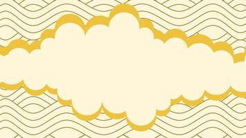 Abstract Background gold wave pattern with cloud shapes. Minimalist and modern design. Perfect for backgrounds, wallpapers, and branding. vector