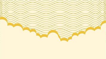 Abstract Background gold wave pattern with cloud shapes. Minimalist and modern design. Perfect for backgrounds, wallpapers, and branding. vector