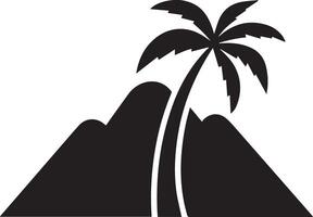 A black and white mountain for multipurpose use. The image is clean, minimalistic, and versatile, making it suitable for various applications such as logos, posters vector