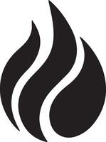 A solid color fire flame, designed for multipurpose use. Its clean, minimalistic design makes it versatile for various applications, including logos, icons, and graphic designs vector