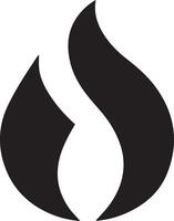 A fire flame icon designed for various companies. The design is clean, visually striking, and captivating, making it ideal for logos, posters, t-shirts, and other graphic projects vector