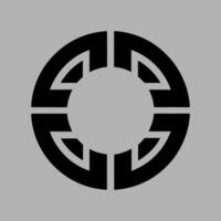 Grey Circle Logo for your Business vector