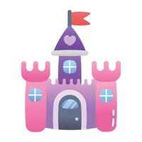 Fantasy castle icon designed in flat style vector