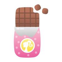An icon of chocolate in flat style vector