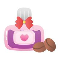 An icon of perfume in flat style vector