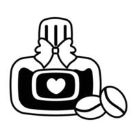 An icon of perfume in glyph style vector