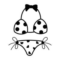 An icon of bikini in glyph style vector