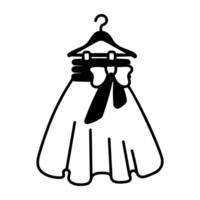 Mini frock icon in glyph style vector