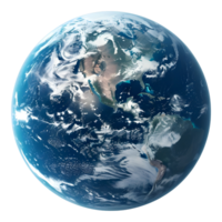 A transparent background with the image of Earth primarily green in color symbolizing a healthy and eco friendly planet png